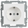Розетка IEK BRITE BR-R14-16-K91 РС14-1-0-БрАБ 16А с заземл. Защ. Шторки механизм арктич. Бел.